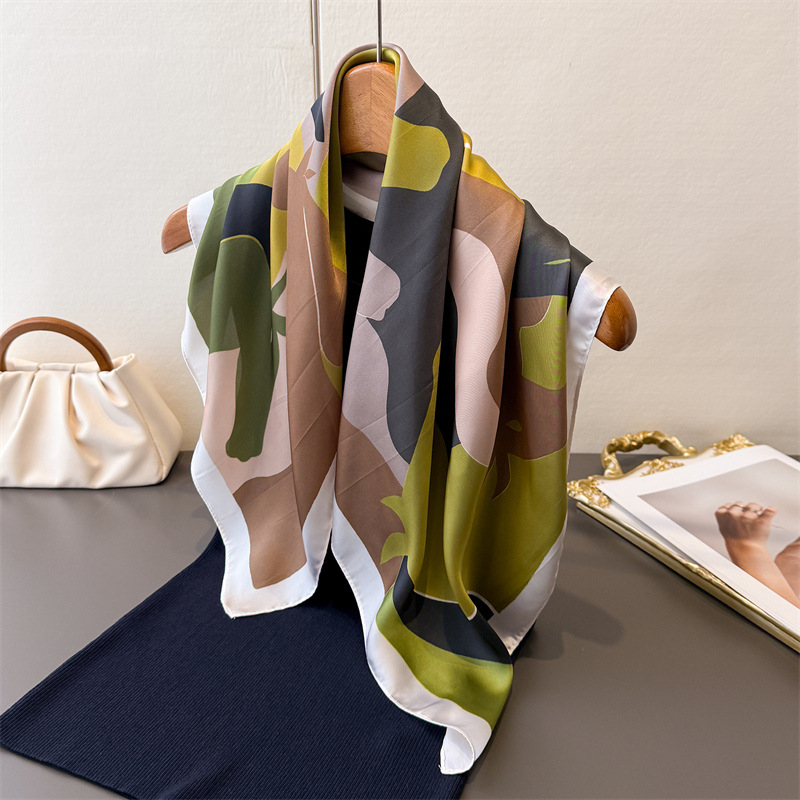 Scarf Silk Square - 2026 Nieuwe Vrouwen Vierkante Sjaal Imitatie